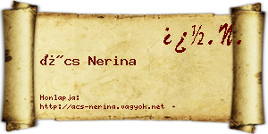Ács Nerina névjegykártya